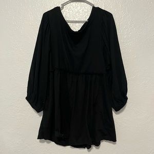 Black Long Sleeve Romper